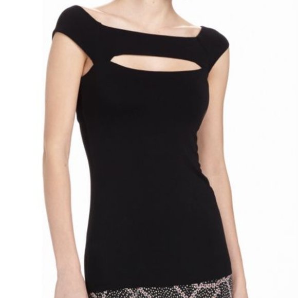 Bailey 44 Tops - NWOT Bailey 44 Black Split Boatneck Top